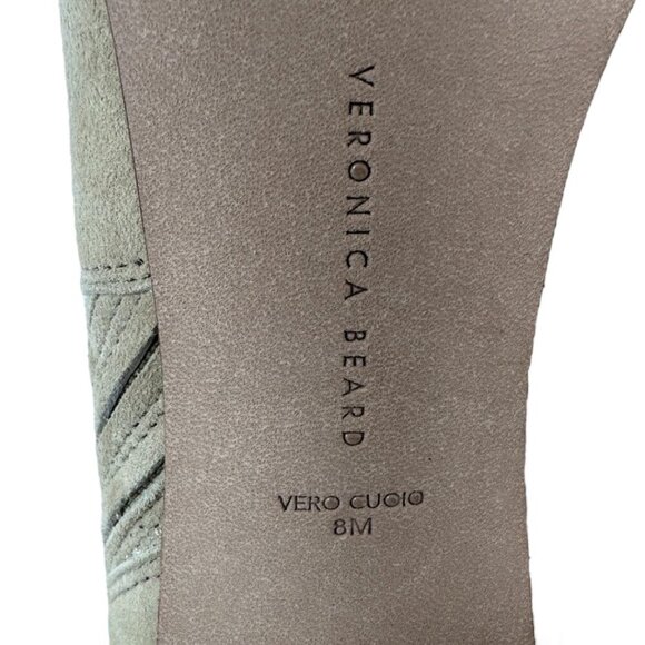 New Veronica Beard Lisa 95mm Sand Suede Leather Pointed Toe Chelsea Boots Size 8 - Picture 10 of 13